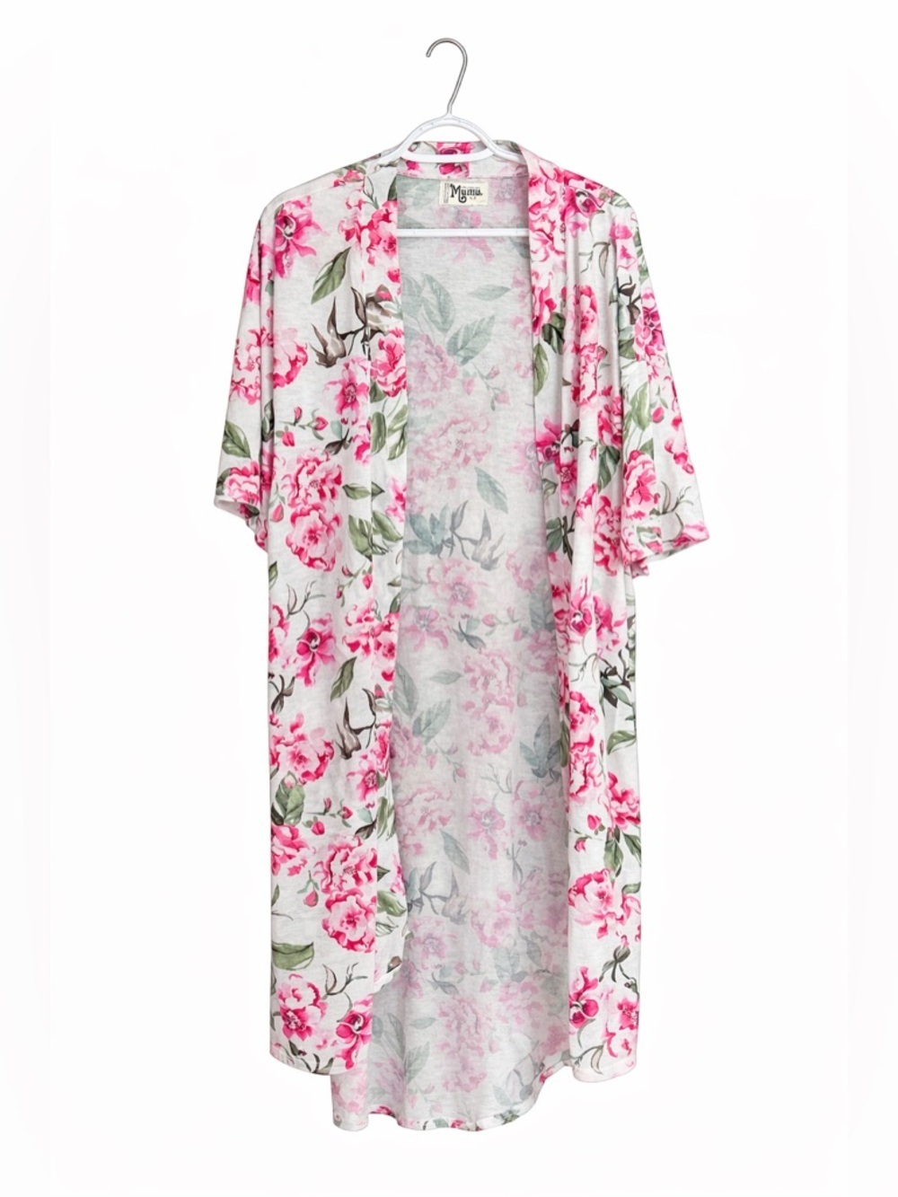 Show Me Your Mumu Floral Kimono Robe Pink Boho Bridal Getting Ready  Duster